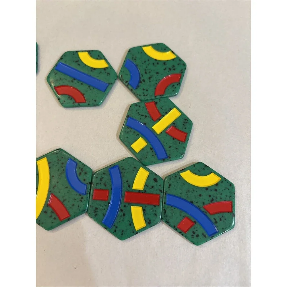 Tantrix Discovery Puzzle Game 1997    9 Green Tiles. Incomplete  Missing #5
